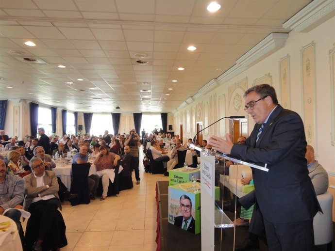 Àngel Ros en un acto electoral en Lleida