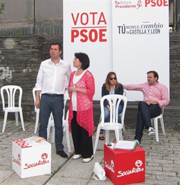 Tudanca con los candidatos leoneses