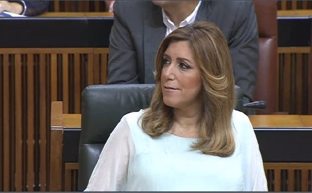 La candidata a la Presidencia de la Junta de Andalucía, Susana Díaz
