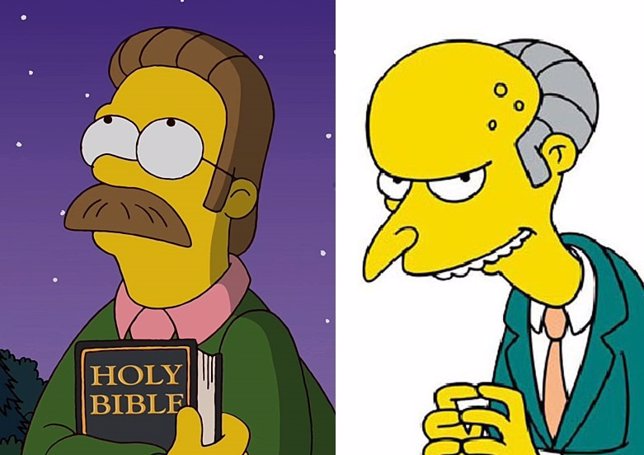 Sr. Burns, Flanders y otros personajes de Los Simpson, en peligro