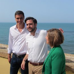 Pedro Sánchez (PSOE) visita Cádiz para apoyar la candidatura de Fran González 