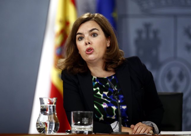 Soraya Santamaría tras el Consejo de Ministros