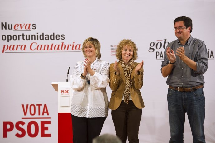 Oscar López con Díaz Tezanos y Esther Bolado