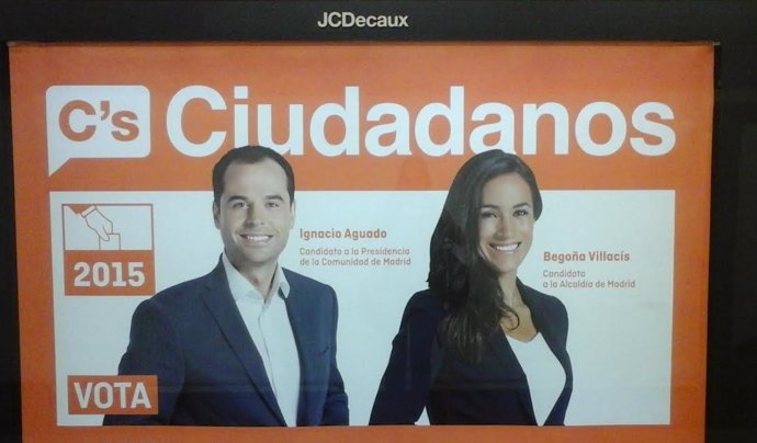 Cartel de los candidatos de Ciudadanos en Metro