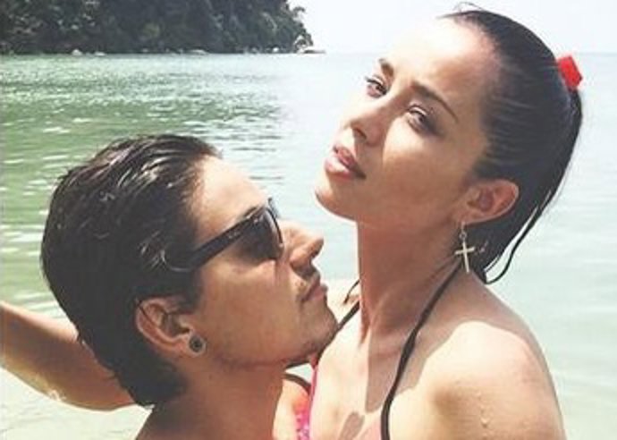 Dafne Fernández y su novio Mario