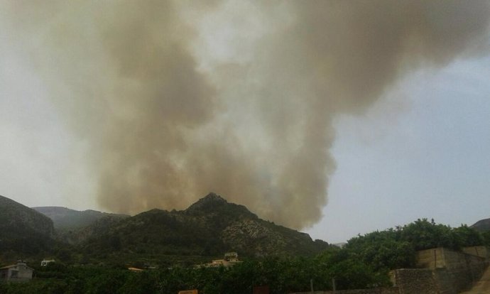 Incendio en La Vall d'Ebo