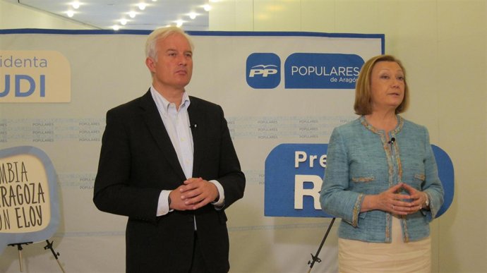 Eloy Suárez y Luisa Fernanda Rudi, candidatos del PP en Zaragoza y Aragón