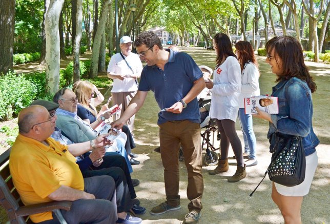 Belínchon en un acto electoral