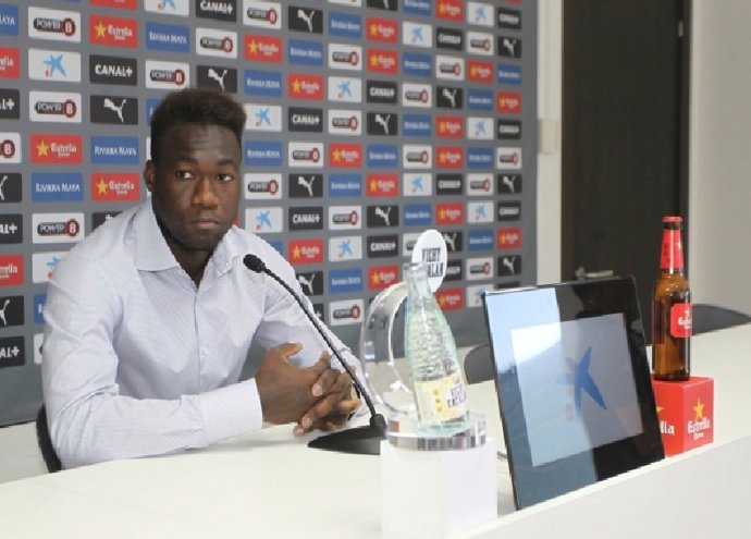 Felipe Caicedo, jugador del Espanyol, en rueda de prensa