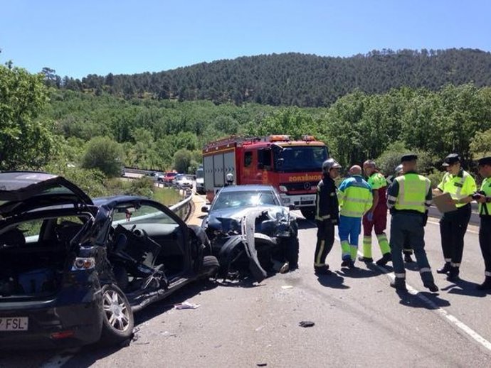 Imagen de los vehículos siniestrados