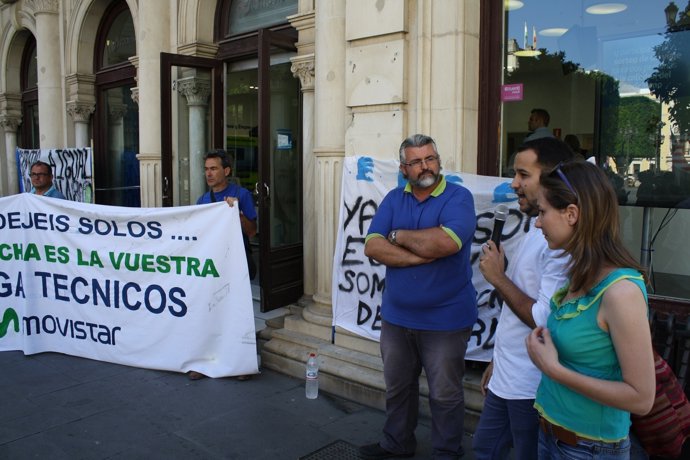 Momento de la protesta.