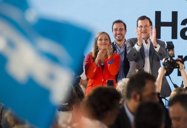 Elena Muñoz y Mariano Rajoy en Vigo