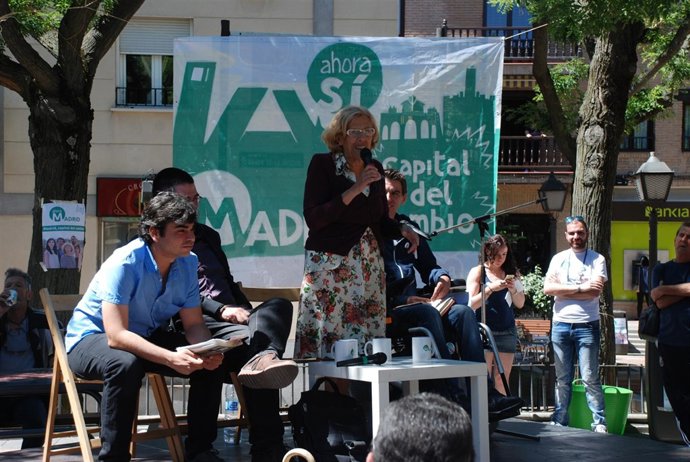 Manuela Carmena, en un acto de campaña