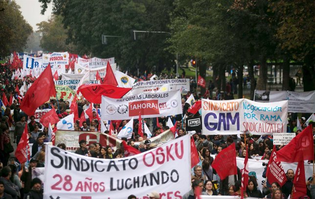 Manifestación del Día del Trabajador en Chile 