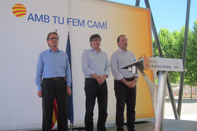 Artur Mas, Carles Puigdemont y Ramon Espadaler 