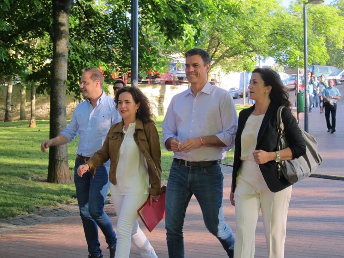 Luena y Sánchez junto a Arraiz y Andreu