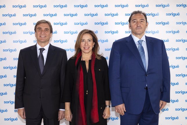 Sebastià Espinet, Ana Vallés y Luis Villena, pta y consejeros delegados Sorigué