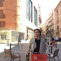 Ada Colau este lunes en rueda de prensa