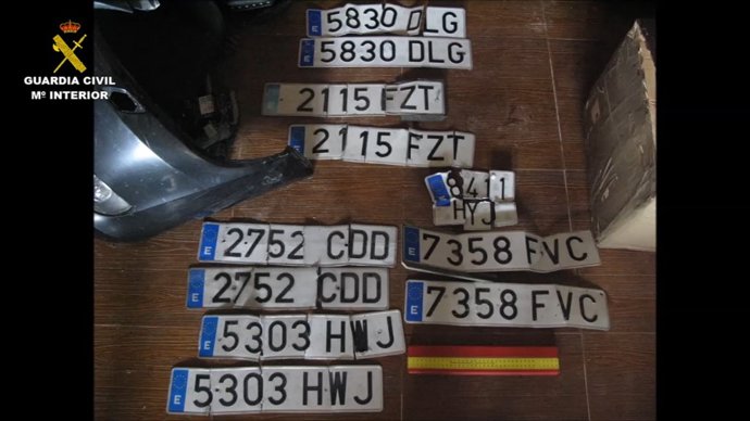 Matrículas falsificadas