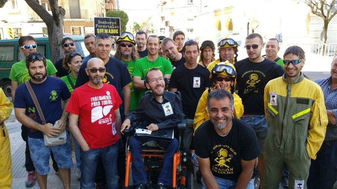Echenique se ha reunido con los trabajadores de Sarga en Huesca