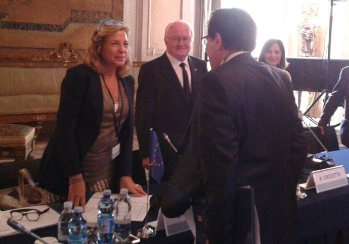 Vicepta.J.Ortega con el pte.Sicilia R.Crocettta y el de Provenza, M.Vauzelle