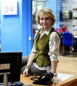 Esperanza Aguirre en la entrevista con Europa Press