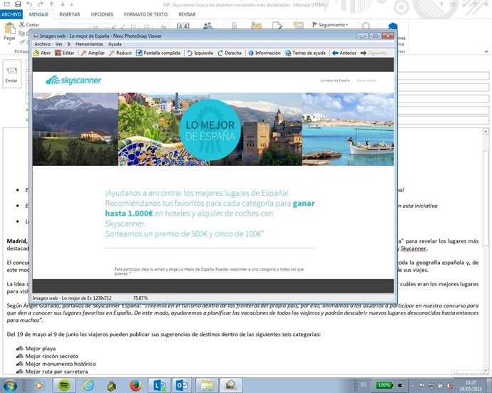 Portal web Skyscanner 