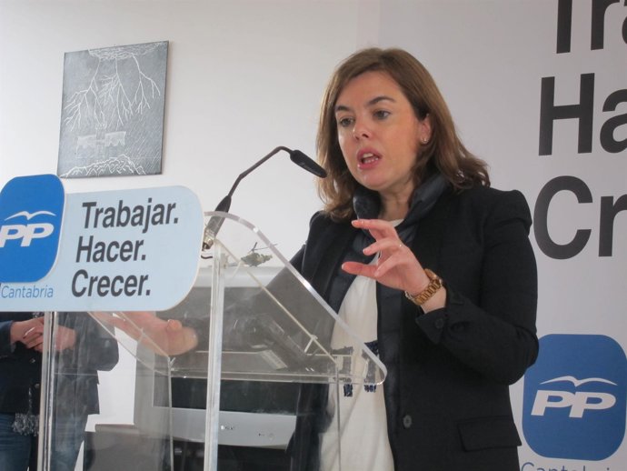 La vicepresidenta Soraya Sáenz de Santamaría