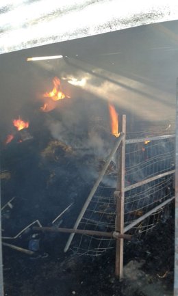 Uno de los incendios.