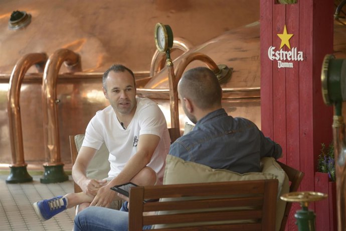 Andrés Iniesta durante la entrevista
