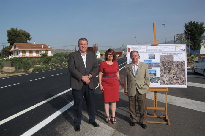 Visita a las obras realizadas en la carretera que une Totana con la A-7