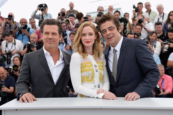  Josh Brolin, Emily Blunt Y Benicio Del Toro En Cannes