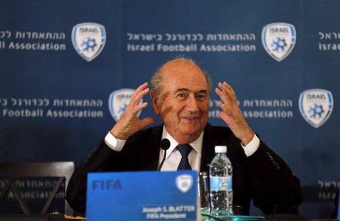 El presidente de la FIFA, Joseph Blatter, en su visita a Jerusalén