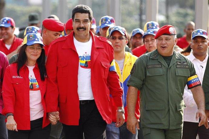 El presidente de Venezuela, Nicolás Maduro, y el del Congreso, Diosdado Cabello