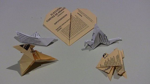 Papeletas de origami