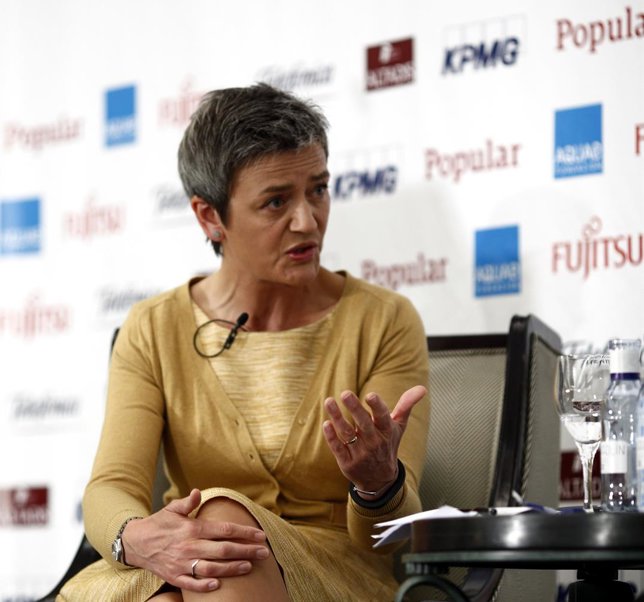 La comisaria Margrethe Ventager en los Desayunos de Europa Press