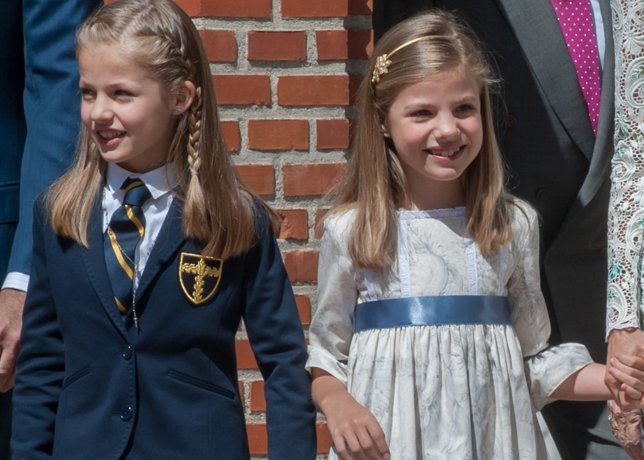 La Infanta Leonor Vestida de Nanos en la comunión de Leonor