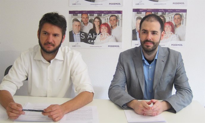 Alberto Gavín y Julio Revuelta, miembros de Podemos