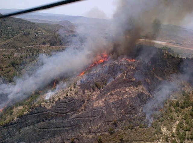 Incendio en Huércal-Overa (Almería)
