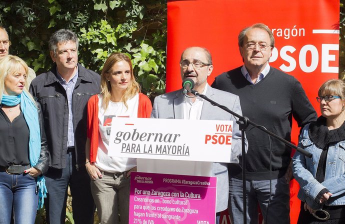 Lambán y Pérez Anadón (PSOE) han presentado sus propuestas sobre cultura