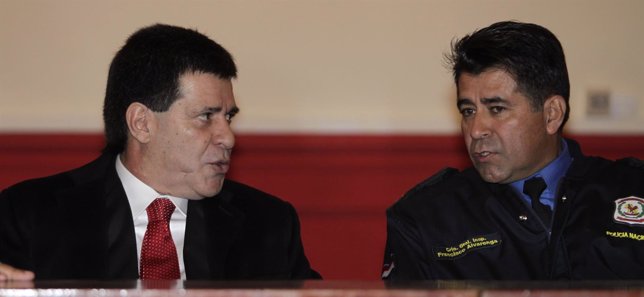Horacio Cartes y el hasta ahora jefe de la Policía Francisco Alvarenga
