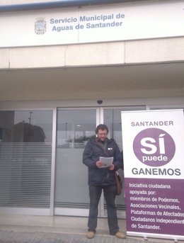 Mantecón en la oficina del servicio municipal del aguas