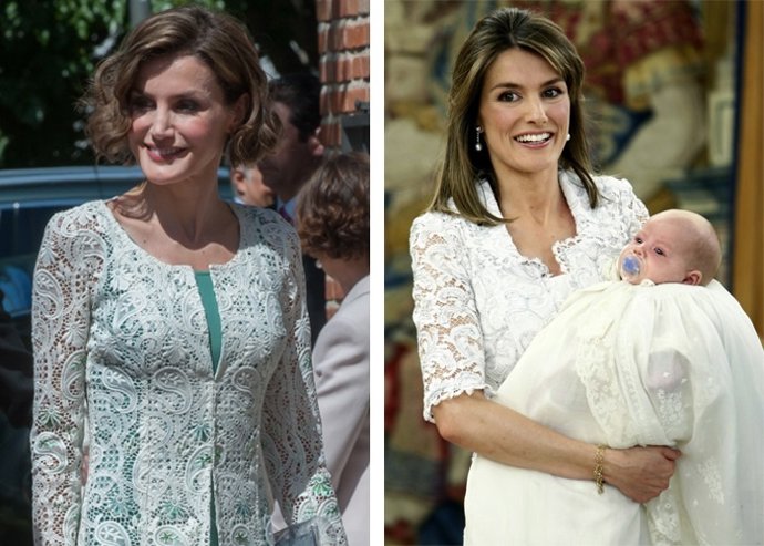 La Reina Letizia en la comunión de Leonor y en el bautizo de Leonor