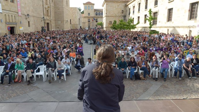 Mitin del secretario general de Podemos, Pablo Iglesias, en Zamora