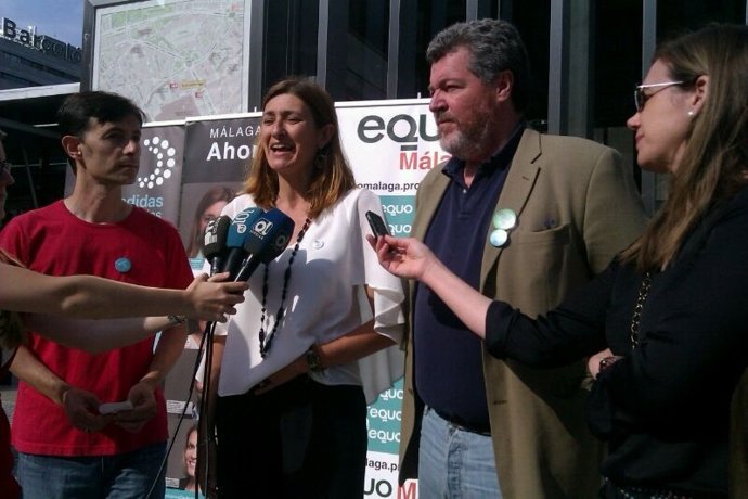 Ysabel Torralbo junto al coportavoz de Equo, Juan López de Uralde
