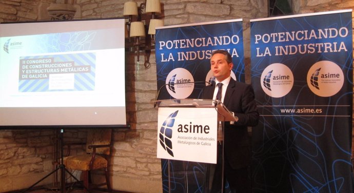 El secretario general de Asime, Enrique Mallón, en rueda de prensa