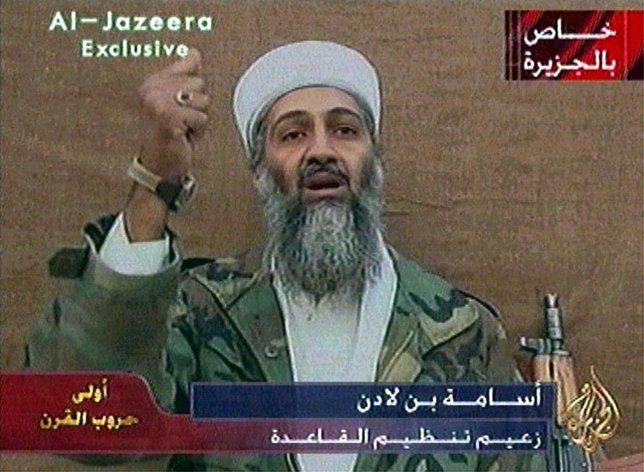 Osama Bin laden en un vídeo