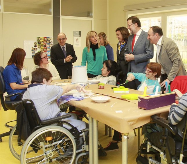 Rajoy, Sanz y Gamarra visitan Centro Aspace
