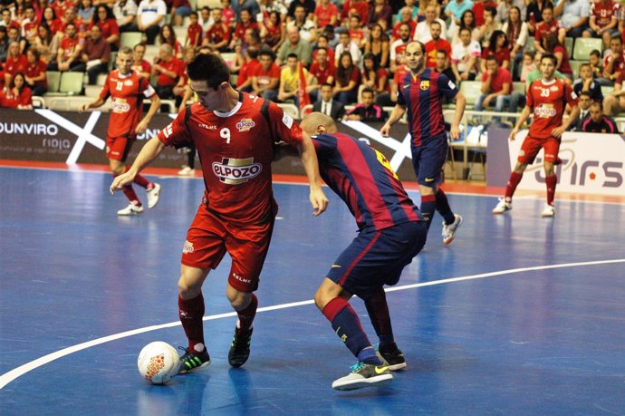 ElPozo Murcia y FC Barcelona en un partido de la temporada 2014/15
