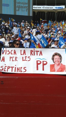 Mitin del PP en Valencia con Mariano Rajoy, Alberto Fabra y Rita Barberá